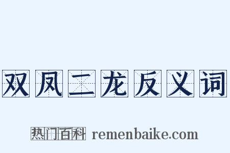 双凤二龙反义词是什么意思的图片